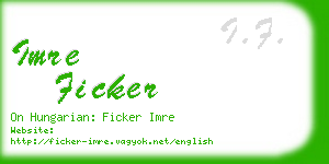 imre ficker business card